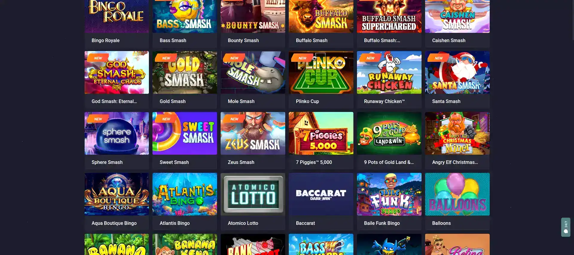 Интерфейс кассы Lucky Bird с выбором платежных систем